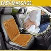 ZONETECH Wooden Beaded Car Driver Seat Cushion - Natural Double