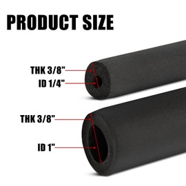 Foam Tube Insulation Foam Tubing - Foam Pipe Insulation for Pipe Freeze Protection and Sharp Edge Protection 1" ID x 3/8" THK X 6FT