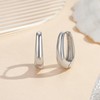Loutade Silver Chunky Hoop Earrings for Women, 925 Sterling Silver
