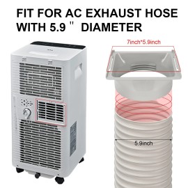 Oddmuck Portable AC Exhaust Hose Coupler 5.9 Inch Air Conditioner Unit Vent Tube Connect