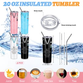 Sabary 4 Set Nurse Week Gifts Bulk 2025 Nurse Appreciation Gift 20 oz Stainless Steel Tumbler with Lid and Straw Stethoscope Sign for Women Nursing Student Graduation Holiday Gift (Classic Color)