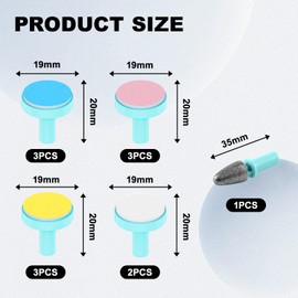 12 Pieces Baby Nail Trimmer Replacement Pads,Replacement Pads Electric Baby Nail Grinding Heads for Standard Electric Kid NailTrimmer Suits to Newborn Infant Toddlerc