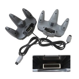 New Icelily 2 Packs Classic 64 Wired Controller Joystick for N64 Video Game System N64 Console (Black & Grey)