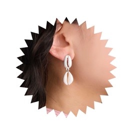 Xduargs Boho Leaf Shell Dangle Earrings Vintage Metal Leaf Stud Earrings Silver Sea Shell Earrings Beach Cowrie Shell Drop Earrings Jewelry for Women and Girls