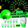 AQJ 10X Green LED Bulbs Instrument Cluster Panel Backlight Gauge