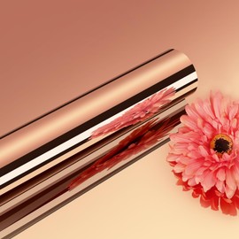 ReWallpaper Champagne Gold Flexible Mirror Stickers Self Adhesive Mirror Sheets Peel and Stick Reflective Wall Stickers Safety Non Glass Stick on Mirrors for Wall Kids Closet Doors Shelves 15.8inX10ft