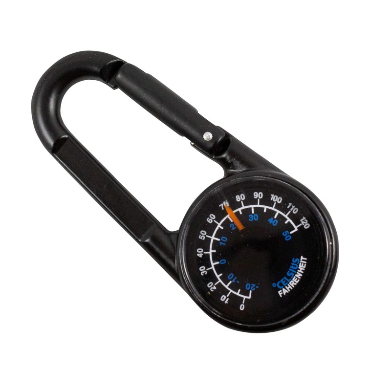 munkees Compass Carabiner with Thermometer Keychain Function Carabiner Aluminum 3135