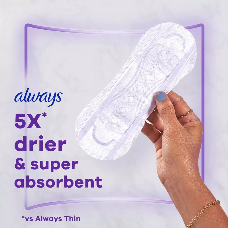 Always Xtra Protection 3-in-1 Daily Liners for Women, Extra Long,