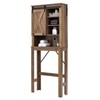 Rustic Brown Over The Toilet Bathroom Storage Cabinet with Sliding