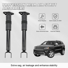 JDMON Pair Rear Air Suspension Shock Struts Compatible with Jeep Grand Cherokee Dodge Durango 2011-2015 Replacement for 68069680AG 68069680AF 68069680AH, 2PCS