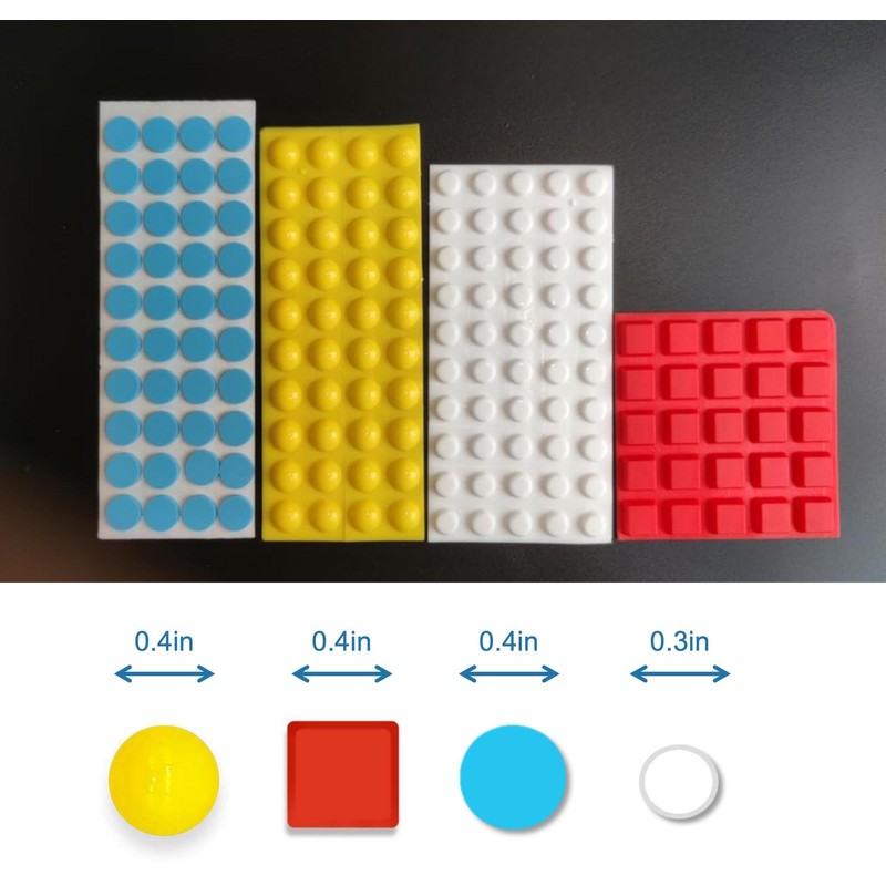BLEWAY Bump Dots for Visually Impaired 155 Pcs Combo Pack(Yellow,Blue,White,Red)