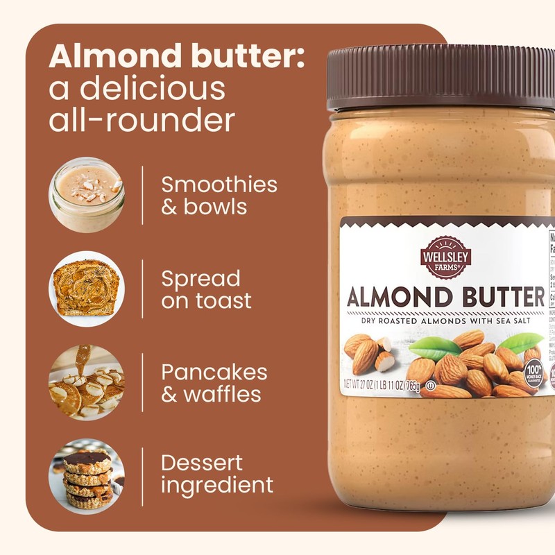Wellsley Farms Almond Butter with Sea Salt, 27 oz –