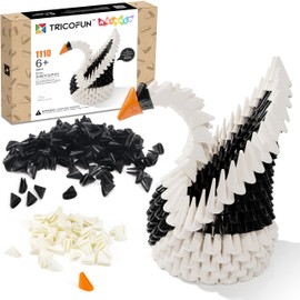 Tricofun 3D Animals Creative Soft Building Blocks, Cute Animal kit Assembling Building Toys Pressure-Relief Toy STEM Toys Educational Building Toys Interlocking Soft Building Blocks (1110-SWAN)