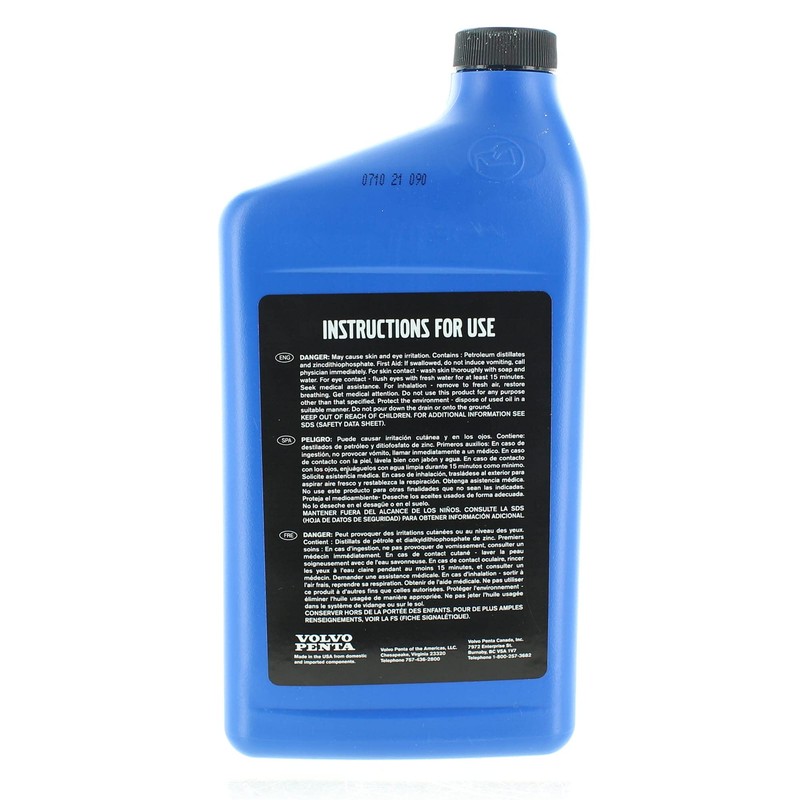 Volvo Penta Gear Oil Synthetic 75W 90 1-Quart