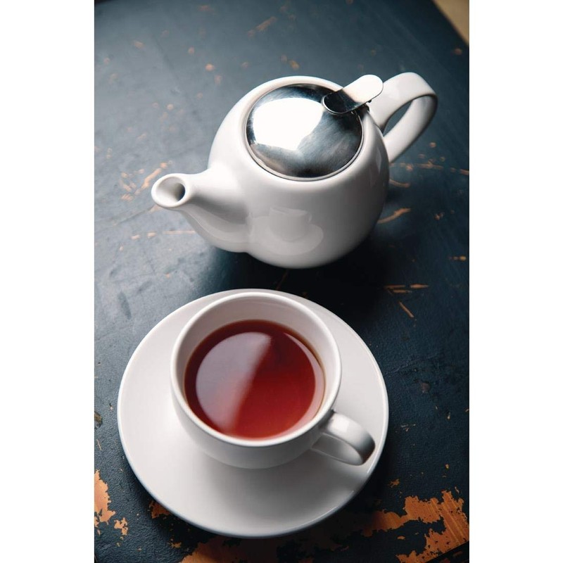 Olympia Cafe Teapot White 510Ml 18Oz Restaurant Catering Tea Innovative