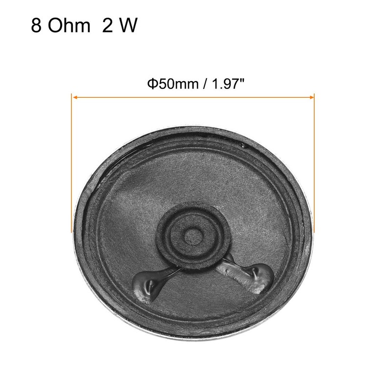 uxcell 2W 8 Ohm DIY Magnetic Speaker 50mm Round Shape