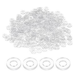 HARFINGTON 300pcs M3 PVC Flat Washers 3mm ID 8mm OD 0.8mm Thick Sealing Gasket Ring Spacer Metric Round Washers Replacement for Water Pipe Hose Shower Door Handles