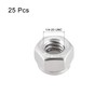 TA-VIGOR 25Pcs 1/4-20UNC Nylon Hex Lock Nuts, 304 Stainless Steel