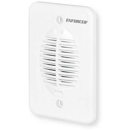 Seco-Larm SH-532BQ Flush-Mount Multi-Tone Chime, White Plastic Case, 3 Selectable Chimes, 80~88 dB Adjustable Sound Level, 12~24 VDC Operating Voltage, 130mA@12VDC Current Draw