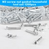 1200 Piece M3 Screw Set, Screw Set, Pan Head Screws