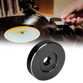 Record Turntable Adapter, 45 RPM Adapter for Most Big Hole Records Turntable, Record Dome Adapter, Made of All Aluminum, Silver/Golden/Black(Black)