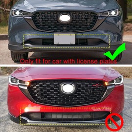 AOKIO Compatible with 2022 2023 2024 2025 Mazda CX5 Accessories Front Grille Inserts Bumper Grill Guard Molding Trim (Glossy Black Not for 2017-2021)