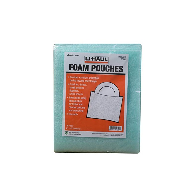 U-Haul Cushion Foam Pouches - Protect Fragile Dishes, Picture Frames,