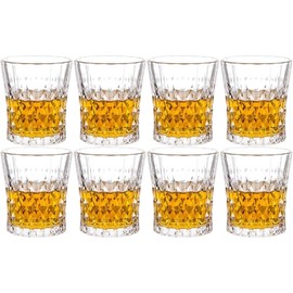JAIEF 1.7 Oz Fancy Shot Glasses Heavy Base Shot Glass, Crystal Cordial Glasses (Set of 8)
