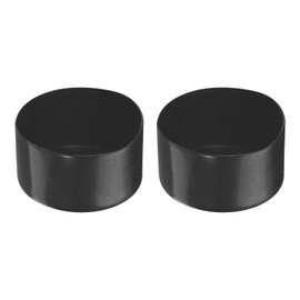 Rebower 2 Pack Screw Thread Protector Cover Rubber End Caps, [for Screw, Bolt, Rod End Cap] - 3 3/8 inch(85mm) Inner Dia/Black