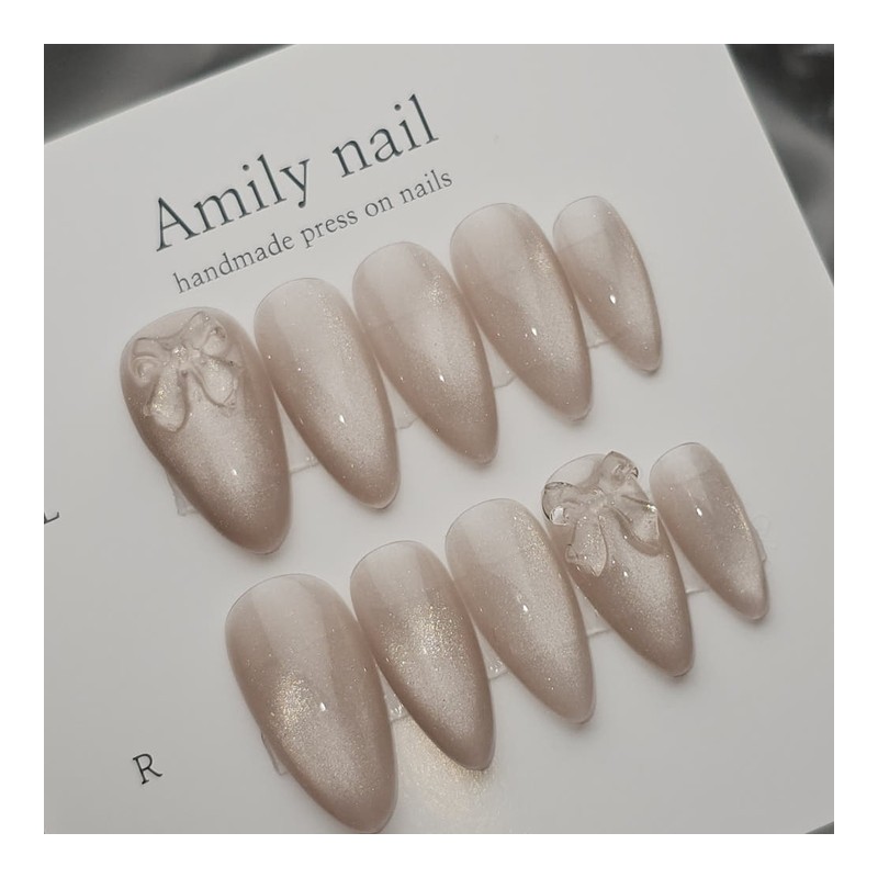Soft and tangle glass magnet [Handmade nail tip] Emily Nail