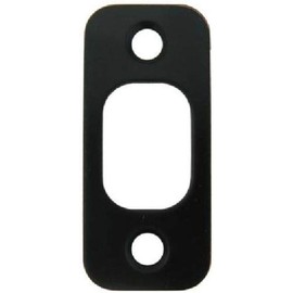 Oil Rubbed Vintage Bronze Deadbolt Strike Plate Door Backplate 1 1/8" x 2 3/4" Round Corner