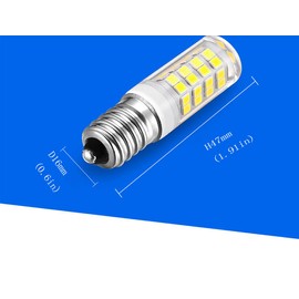 WingYauLung E14 LED Light Bulb Daylight White 6000K 120V,E14 European Base for Cooker Hood Bulbs,Range Hood Light Bulbs,Refrigerator Bulb,Turkish Moroccan Bulb Replace(5-Pack)