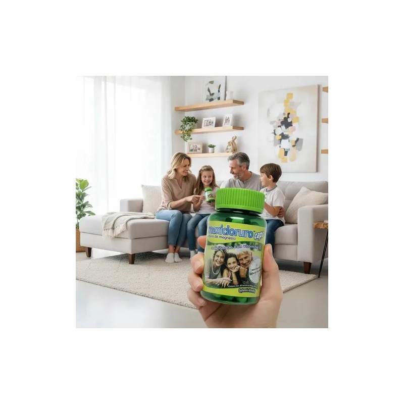 Cloruro De Magnesio Con Vitamina C (100 Caps) Maxicloruro Sabor