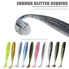 Keboyoe Set of 110 Rubber Fish Set Perch Rubber Bait Bass Fishing Bait Rubber Fish Zander 7 cm Soft Artificial Bait Rubber Fish for Pike Perch Trout