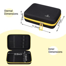 Tourmate Hard Storage Case for HURRICANE/MECHEER/WFOEJEJ/WORKPRO/Milwaukee Wood Chisel Set - Travel Box Suitable for 4/8 Piece&Complete Sets of Chisels(Box for Sale) (Black & Yellow, M (8 PCS))