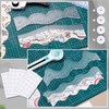 Kigley 4 Pcs Free Motion Quilting Templates Waves Acrylic Quilting