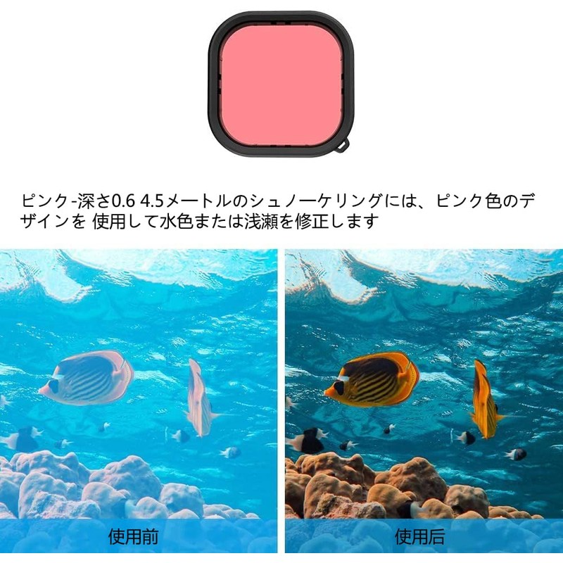 Lupholue Waterproof 60M Transparent Underwater Housing Case with Filter and