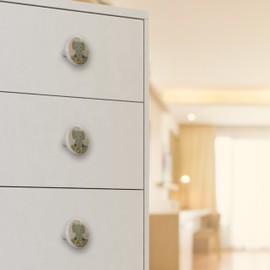 Little Retro Elephant Drawer Knob (Material : High Gloss Ceramic) Cabinet Knobs and Pulls for Home and Nursery Room Decor