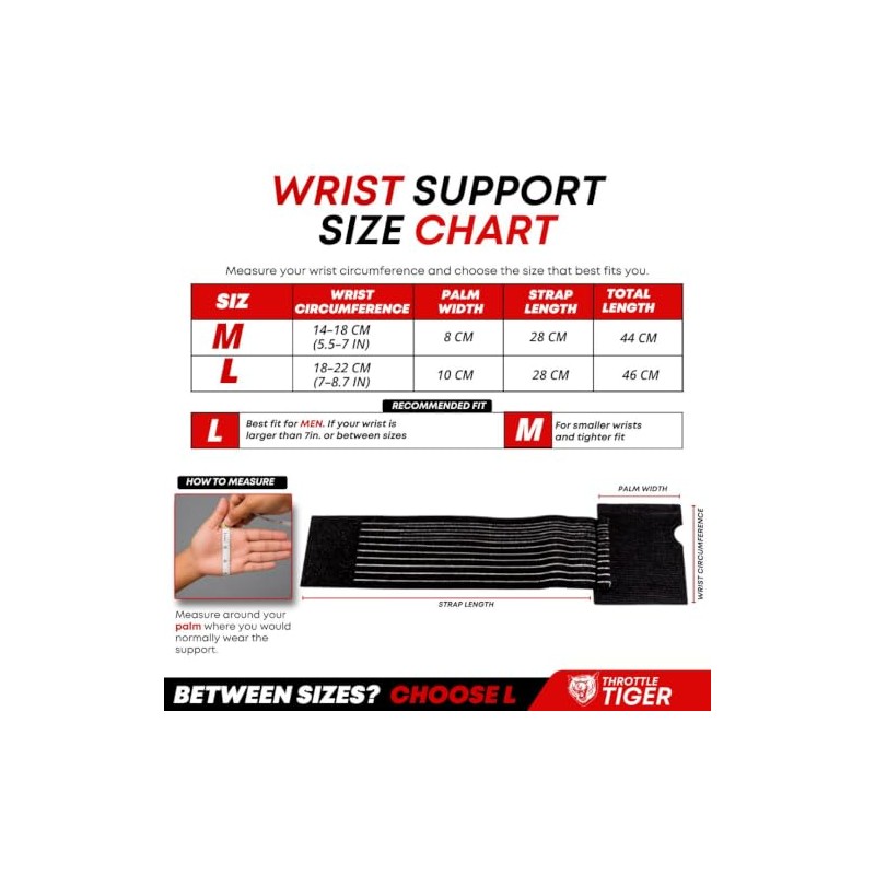 Motorcycle Wrist Support, Adjustable Comfort for All Bikers, Reduces Wrist