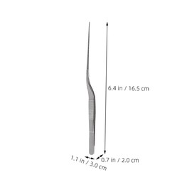 Ipetboom 2pcs Stainless Steel Kitchen Tweezers Precision Cooking Tongs for Plating for Molecular Gastronomy and Food Decoration Versatile Kitchen Gadget for Western