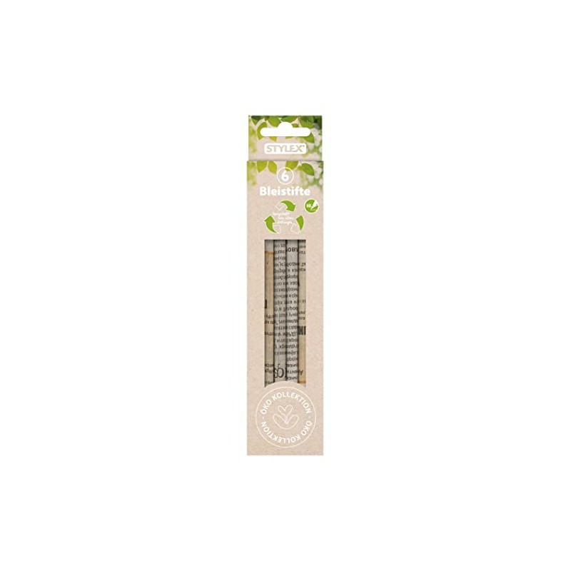 Stylex Eco Collection 26025 Pencil from Old Newspapers, HB Hardness,