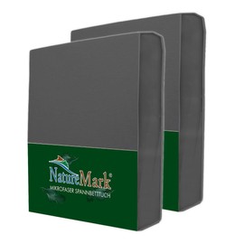 NatureMark 2 Pack Microfibre Fitted Sheet, Double Pack in Many Sizes and Colours Brand Quality Oeko-Tex Standard 100
