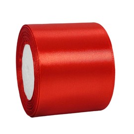 Satin Ribbon Red 100 mm Wide Gift Ribbon Satin 22 m Satin Ribbon Red Fine Ribbon Decorative Ribbon Silk Ribbon Gift Ribbon Fabric Ribbon Gift Ribbon for Decoration Craft Dress Wedding Birthday