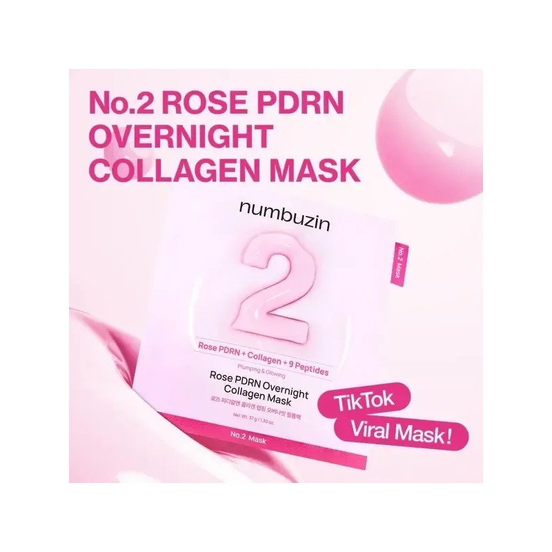 Numbuzin 2 Rose Pdrn Overnight Collagen Mask Todo Tipo De