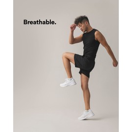 Snocks 4 Pairs Trainer Anti-Blister Running Socks Men Multicoloured (Black & White) Size 9-11 UK, Women Athletic Sport Socks for Short & Long Distances