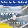 SDLTHR White Nylon Rope 1/4inch 100ft Braided Multi-Purpose Ropes for