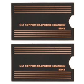 2 Pcs 2242 SSD Thermal Pad, M.2 2242 SSD Heatsink Copper with Graphene, Fast Heat Conduction, Easy to Use, for 2242 SSD, for Laptop Gaming, 0.15mm Brass Graphene