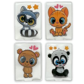 Hand Warmer Pocket Warmer Sets Finger Warmer Against Cold Hands in Winter (Set of 4 Friends with Googly Eyes)