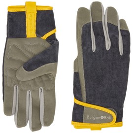 Burgon & Ball Dig The Glove Men's Gardening Gloves, Medium/Large, Slate Corduroy