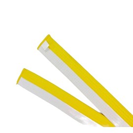 Pandiui23 Professional Taekwondo Karate Judo Belt Double Wrap Martial Arts Stripe Sports Belt (1, White/Yellow, 2.6m)